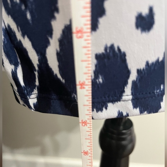 Michael Kors Patterned Navy and White Paisley Women's Dress with Tassels - Picture 4 of 11